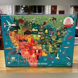 Mudpuppy 1000 Piece United States Jigsaw Puzzle for Adults and Families New!